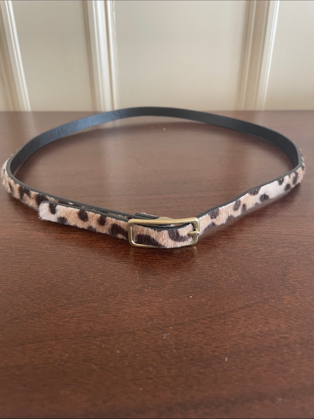 Anne Klein Leopard-print Belt, Size 6